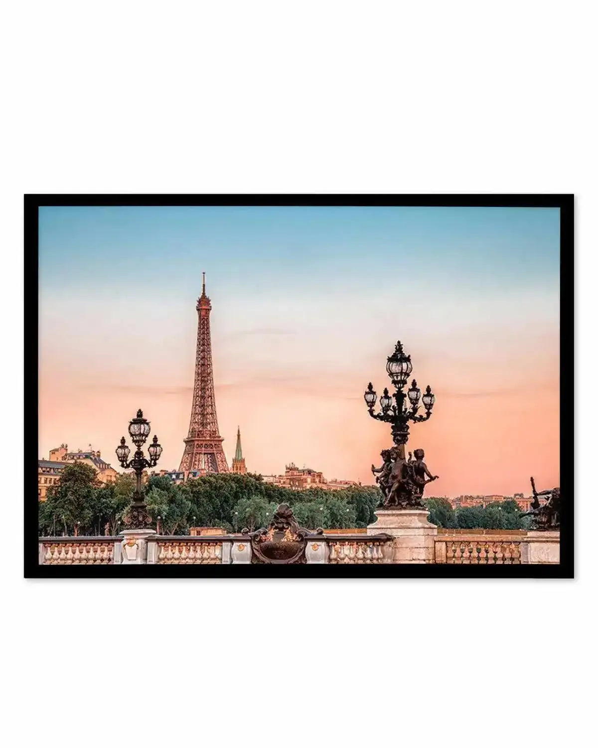 Parisian Sunsets Art Print from Olive et Oriel where you can shop wallpaper and artworks online