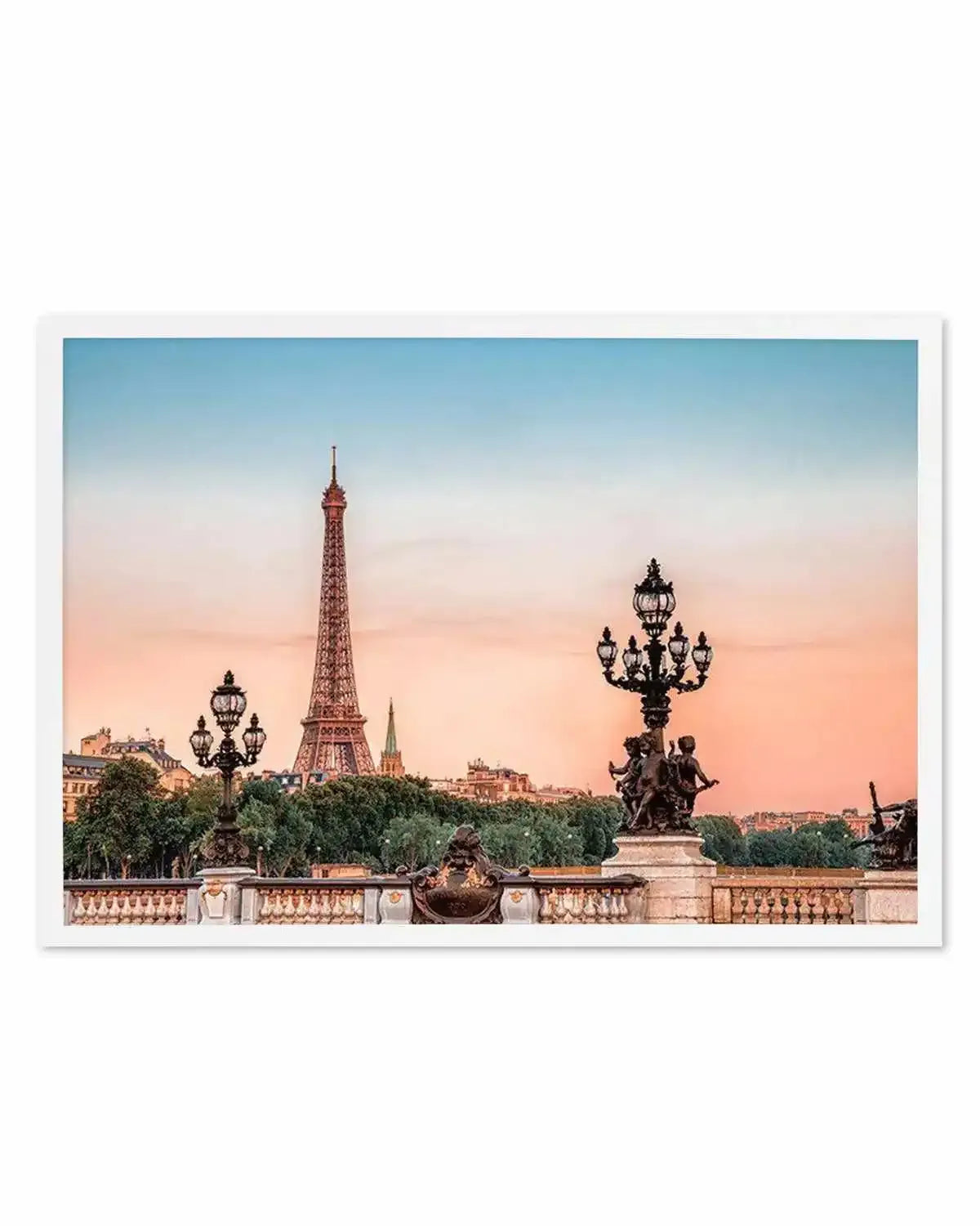 Parisian Sunsets Art Print from Olive et Oriel where you can shop wallpaper and artworks online