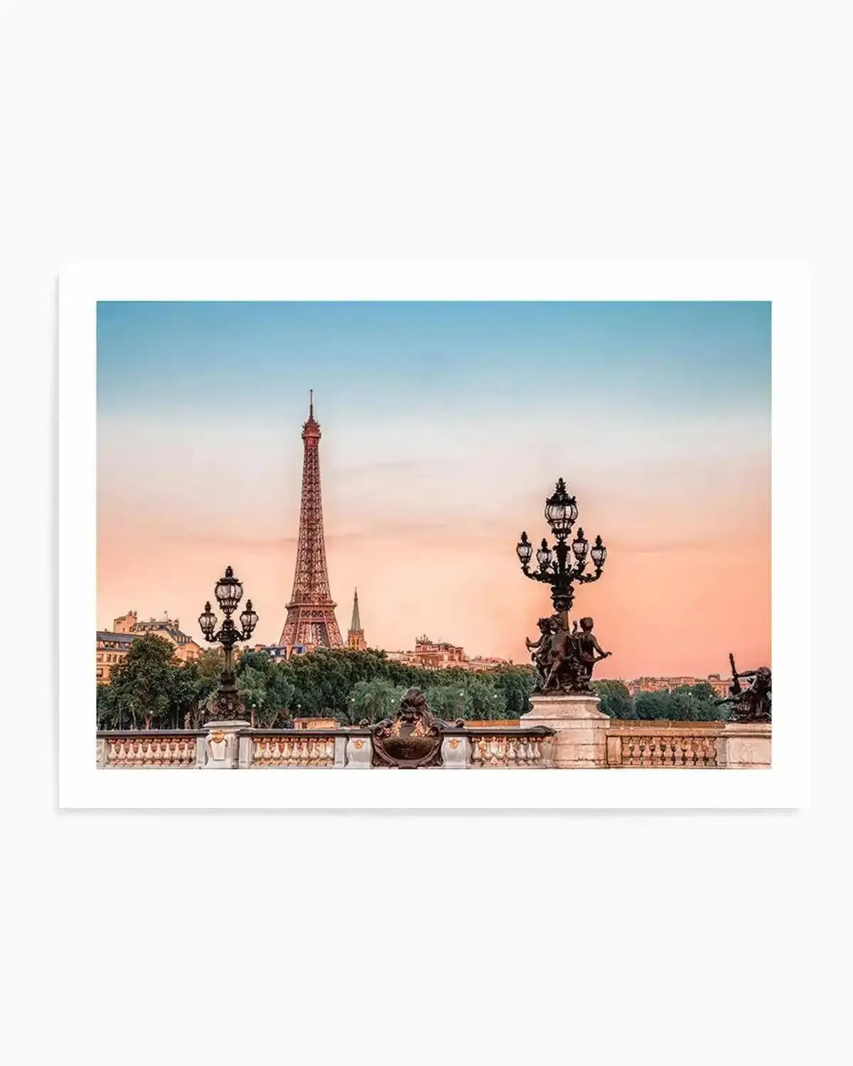 Parisian Sunsets Art Print from Olive et Oriel where you can shop wallpaper and artworks online