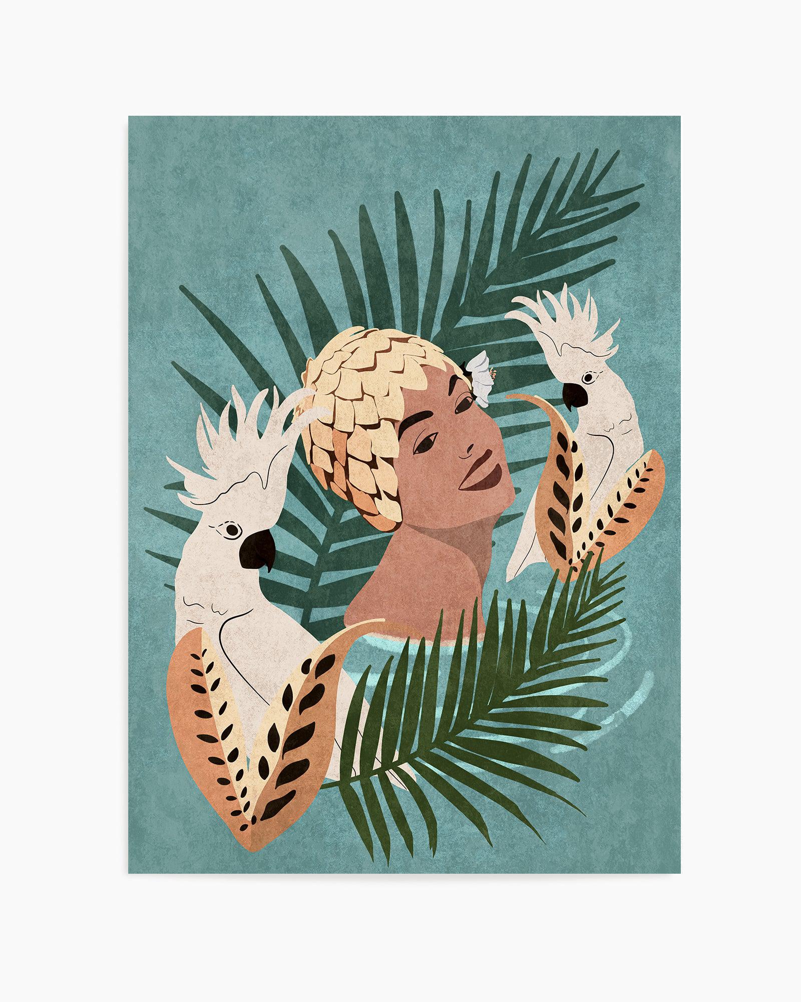 Parrot and Beauty By Emel Tunabylu | Art Print