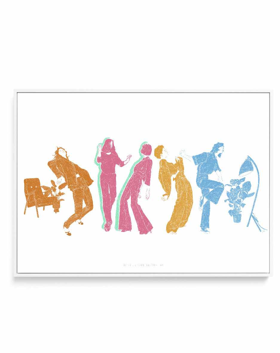 Party People by Jenny Liz Rome | Framed Canvas Art Print