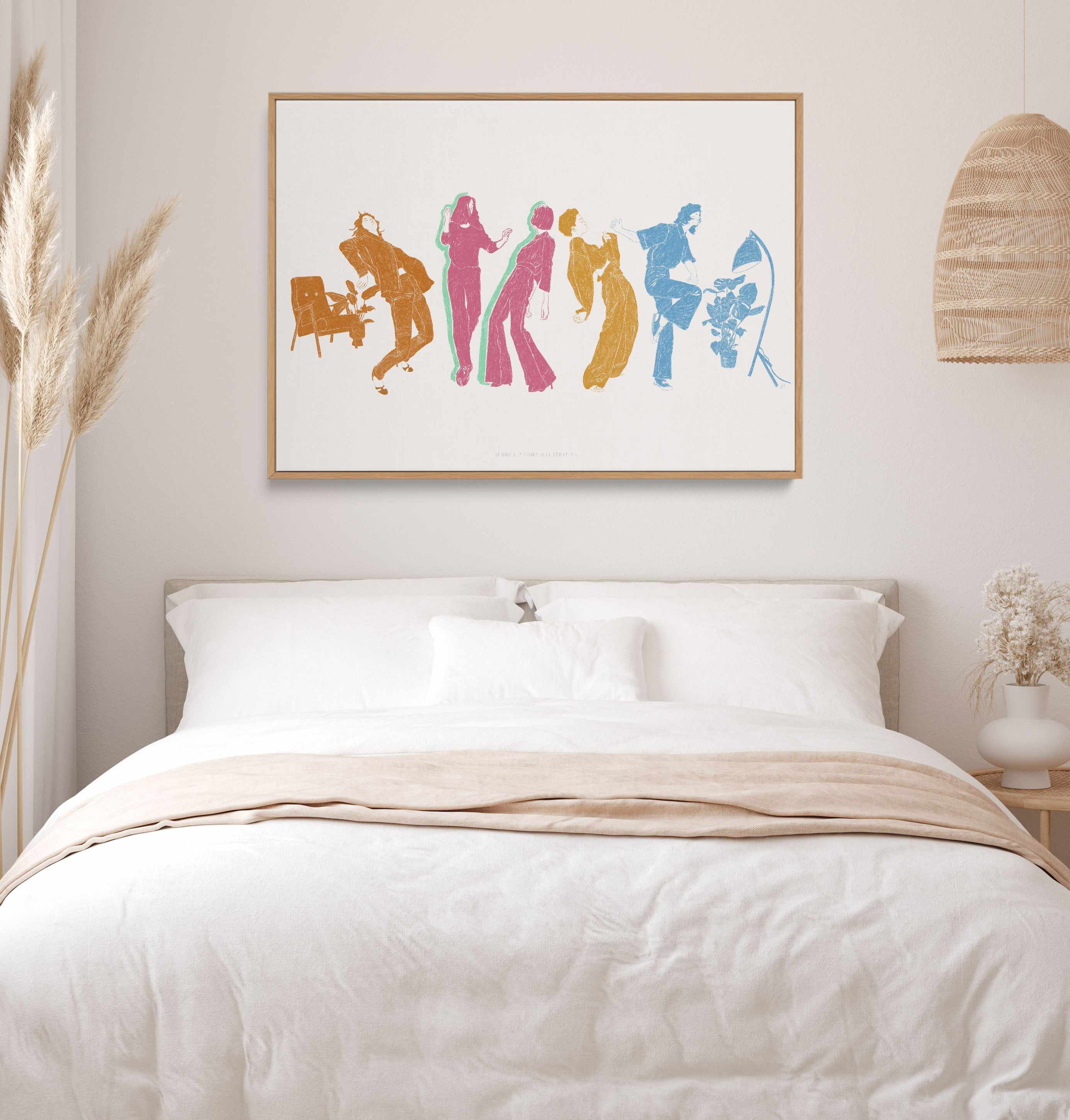 Party People by Jenny Liz Rome | Framed Canvas Art Print