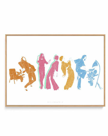 Party People by Jenny Liz Rome | Framed Canvas Art Print from Olive et Oriel where you can shop wallpaper and artworks online