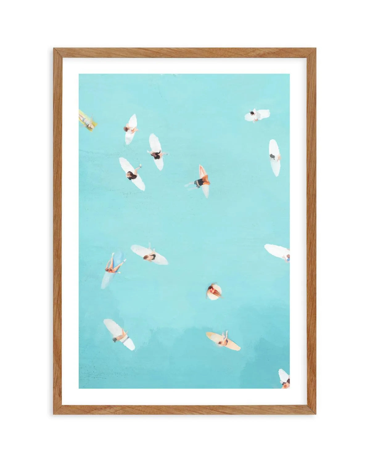 Past the Break I Art Print-PRINT-Olive et Oriel-Jess Mckinnon-50x70 cm | 19.6" x 27.5"-Walnut-With White Border-Buy-Australian-Art-Prints-Online-with-Olive-et-Oriel-Your-Artwork-Specialists-Austrailia-Decorate-With-Coastal-Photo-Wall-Art-Prints-From-Our-Beach-House-Artwork-Collection-Fine-Poster-and-Framed-Artwork