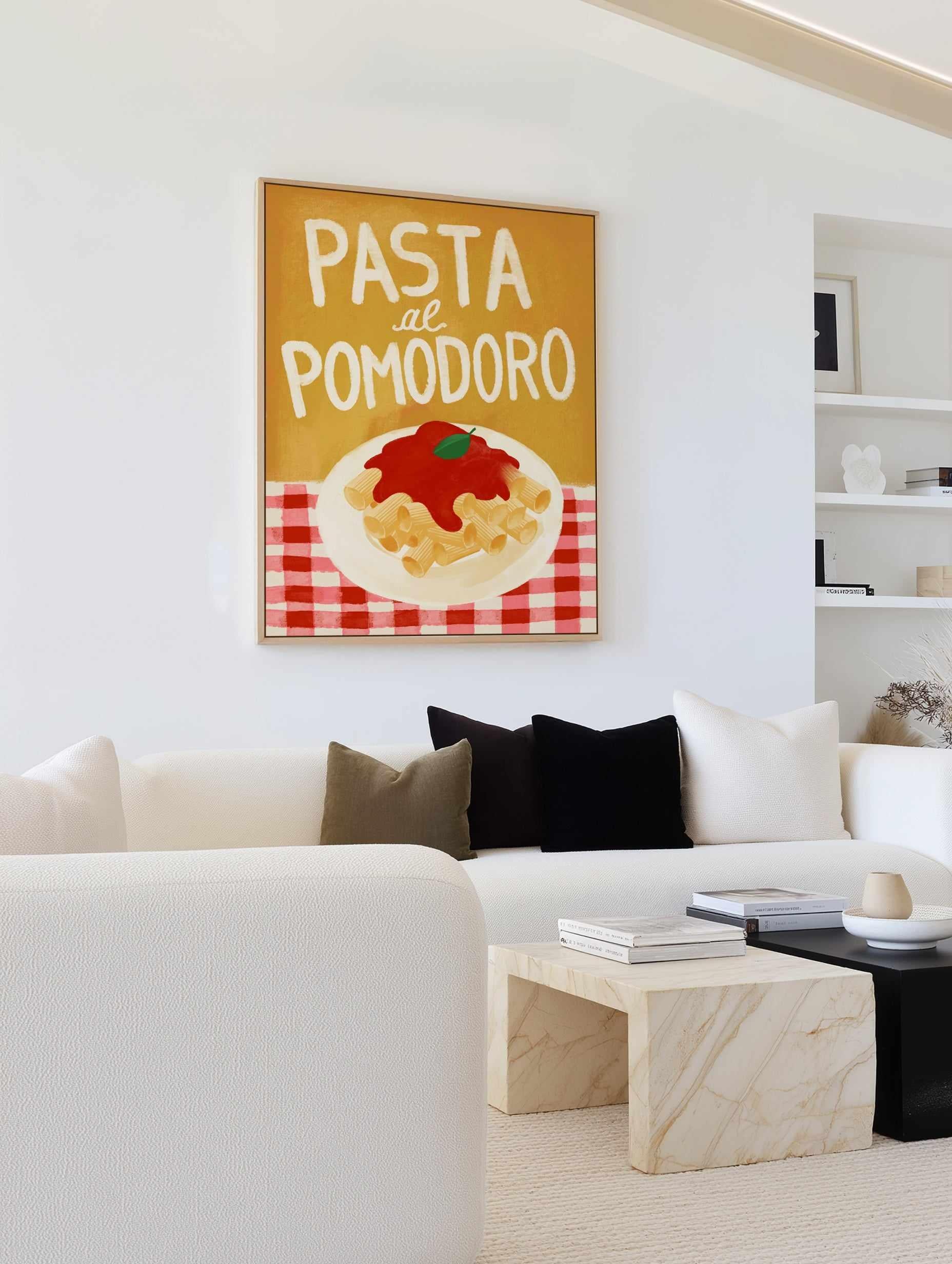 Pasta al Pamodoro by Marco Marella | Framed Canvas Art Print from Olive et Oriel where you can shop wallpaper and artworks online