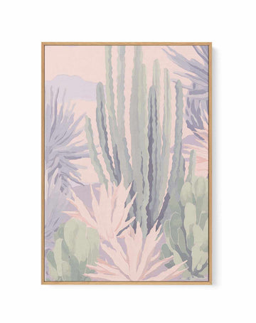 Pastel Cactus | Framed Canvas Art Print from Olive et Oriel where you can shop wallpaper and artworks online