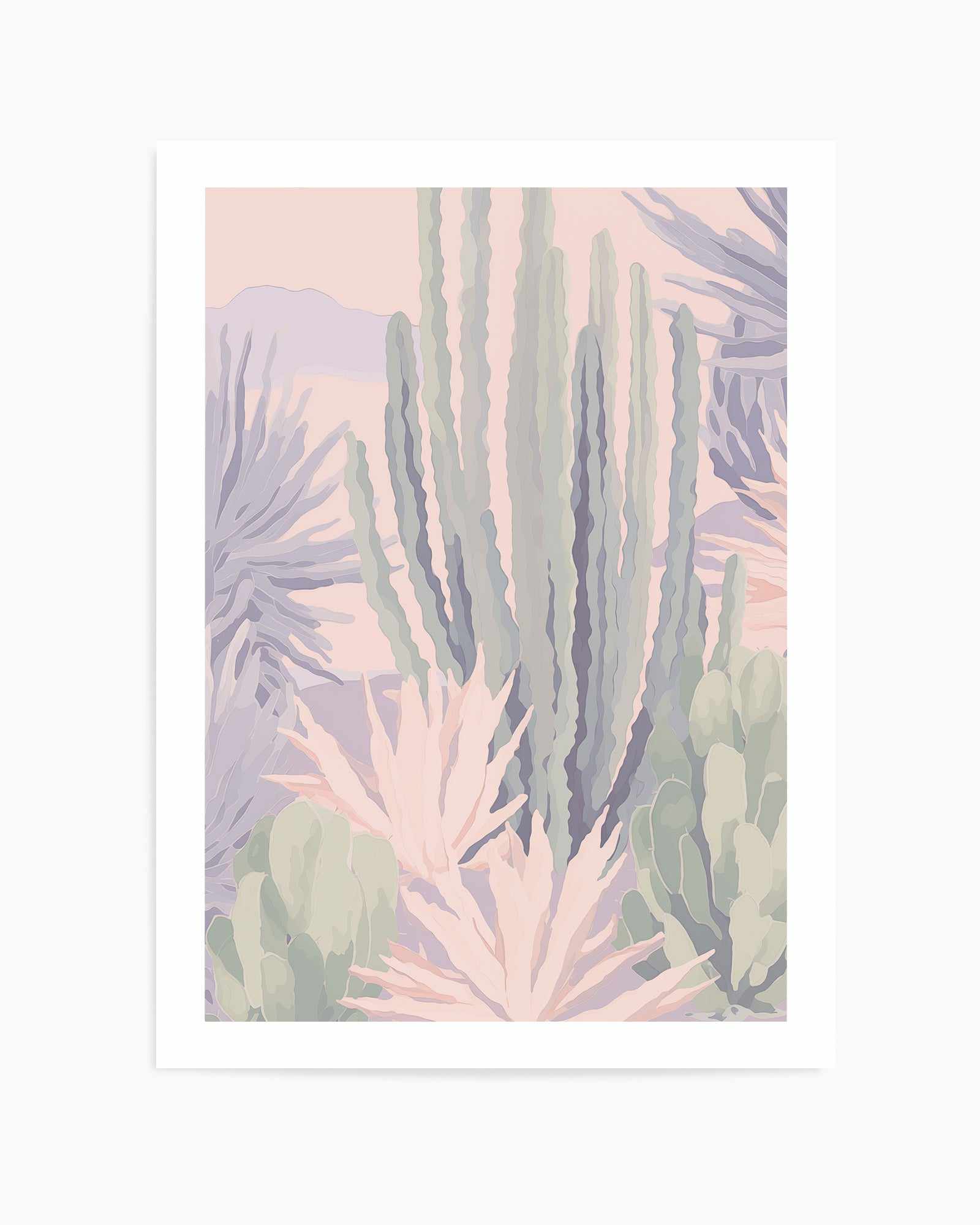 Pastel Cactus | Art Print