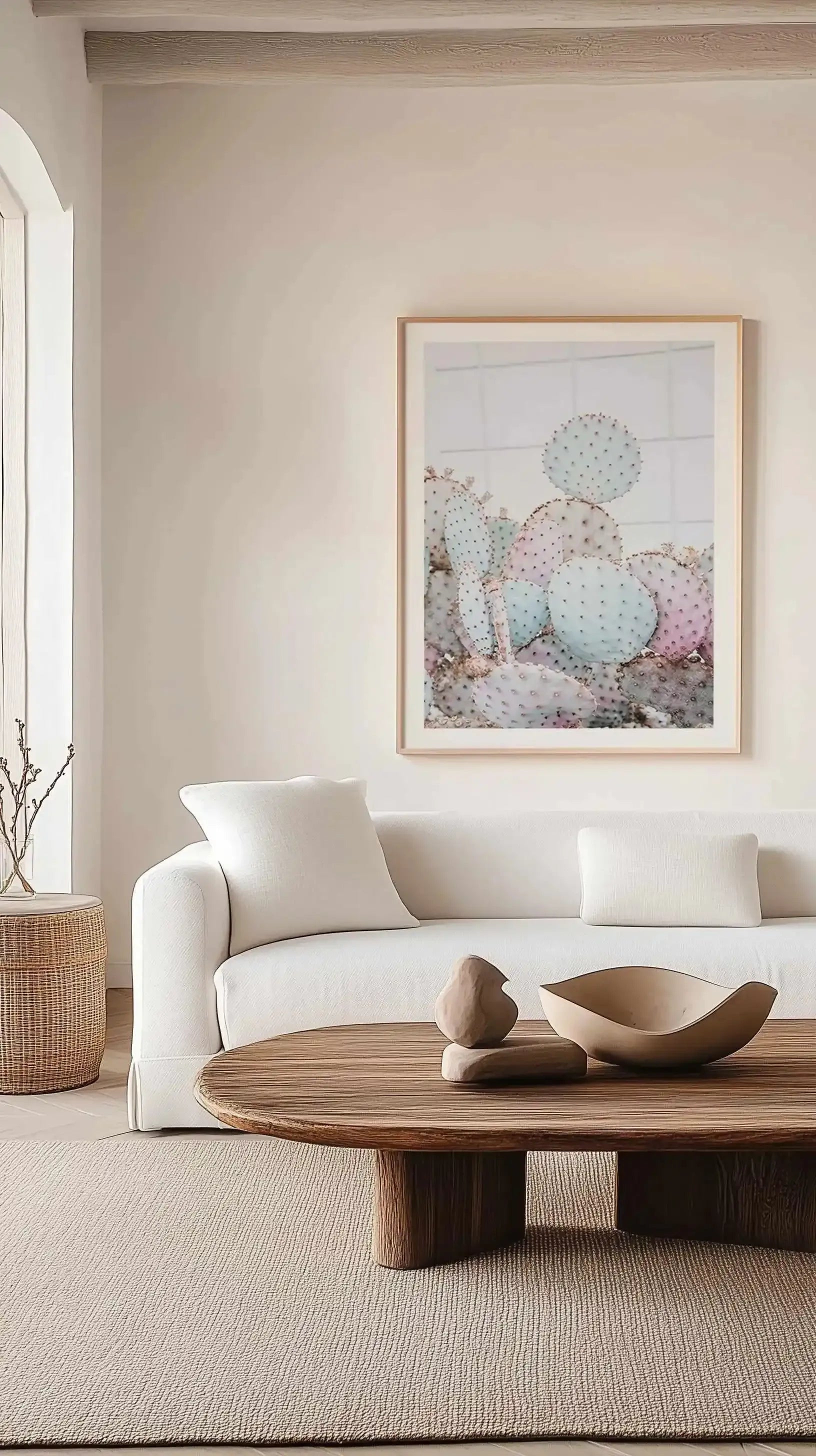 Pastel Cactus I Art Print from Olive et Oriel where you can shop wallpaper and artworks online
