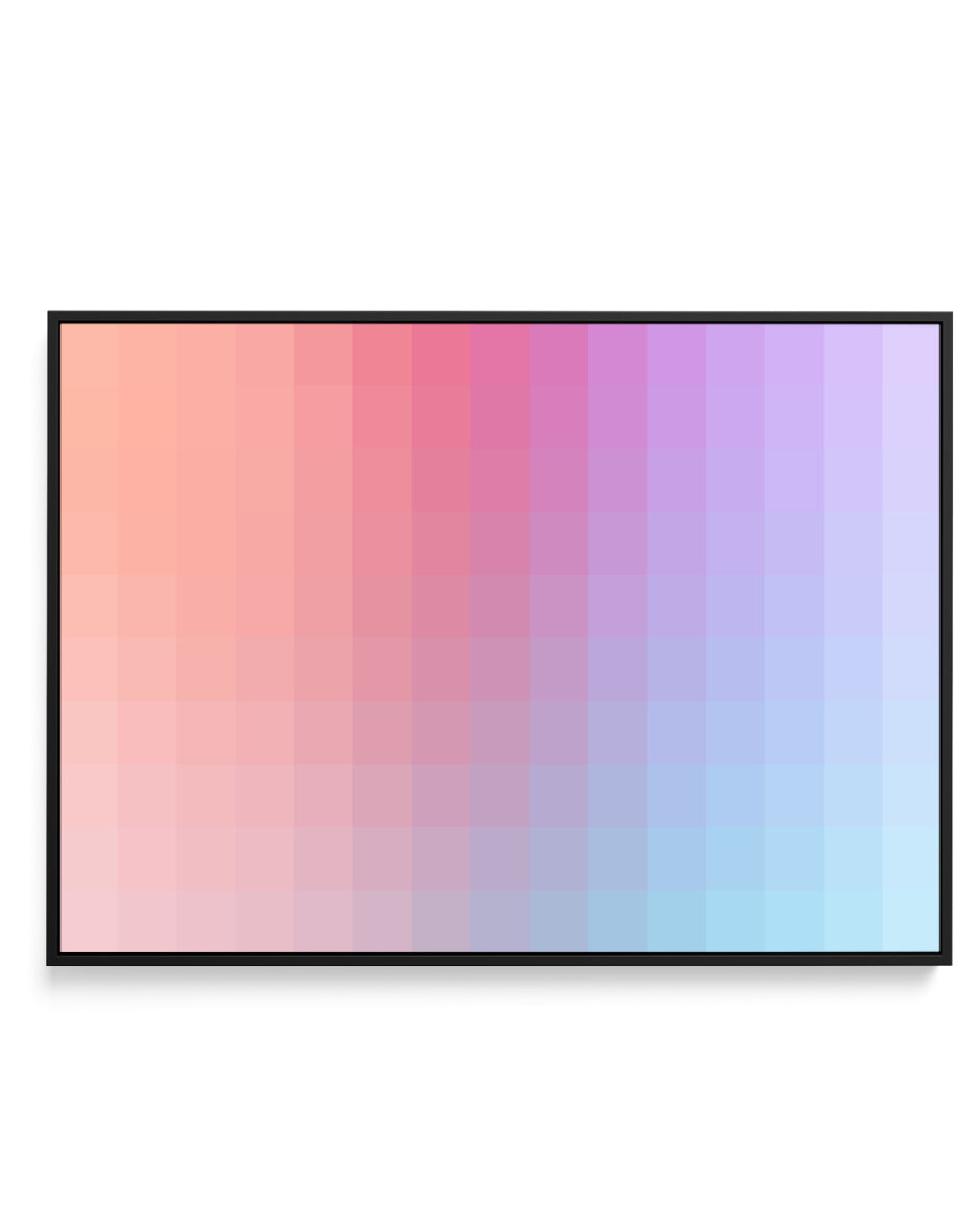 Pastel Gradient Blocks by amini54 | Framed Canvas Art Print
