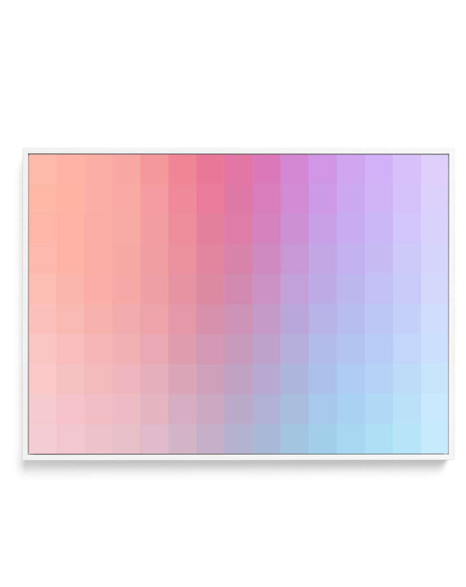 Pastel Gradient Blocks by amini54 | Framed Canvas Art Print
