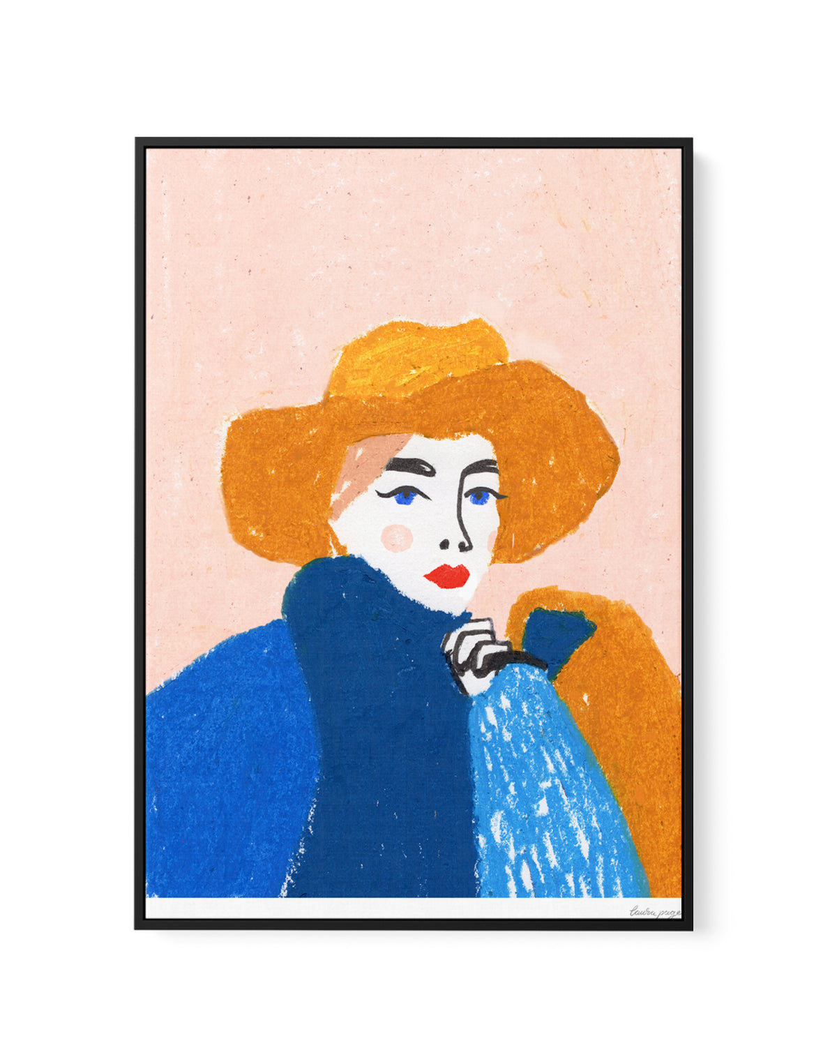 Pastel Lady by Laura Page | Framed Canvas Art Print