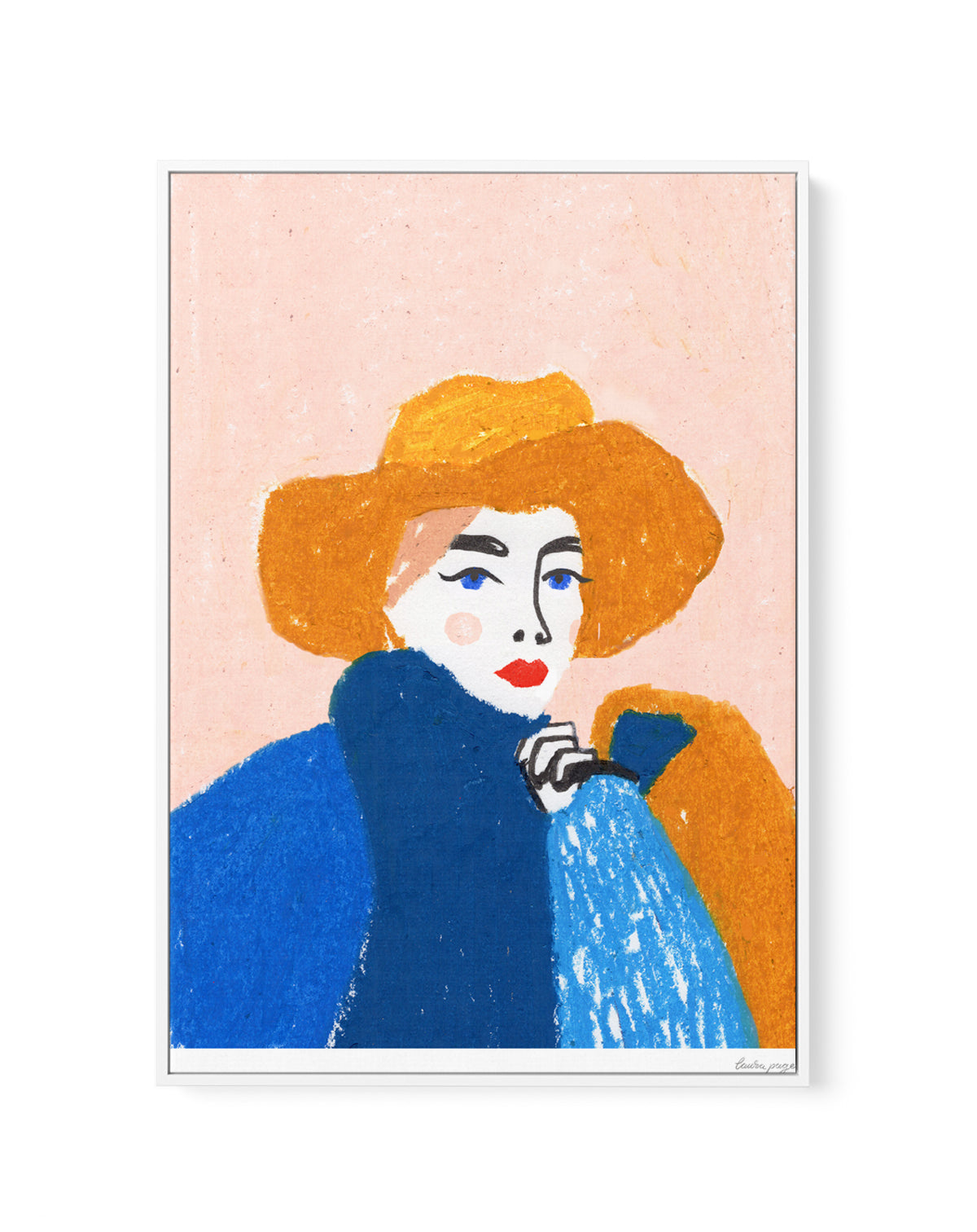 Pastel Lady by Laura Page | Framed Canvas Art Print