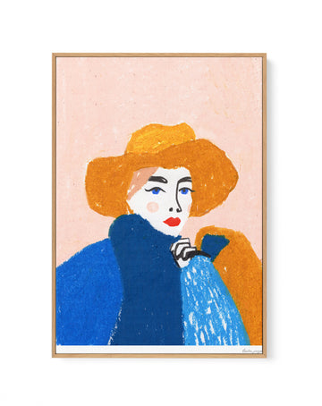 Pastel Lady by Laura Page | Framed Canvas Wall Art