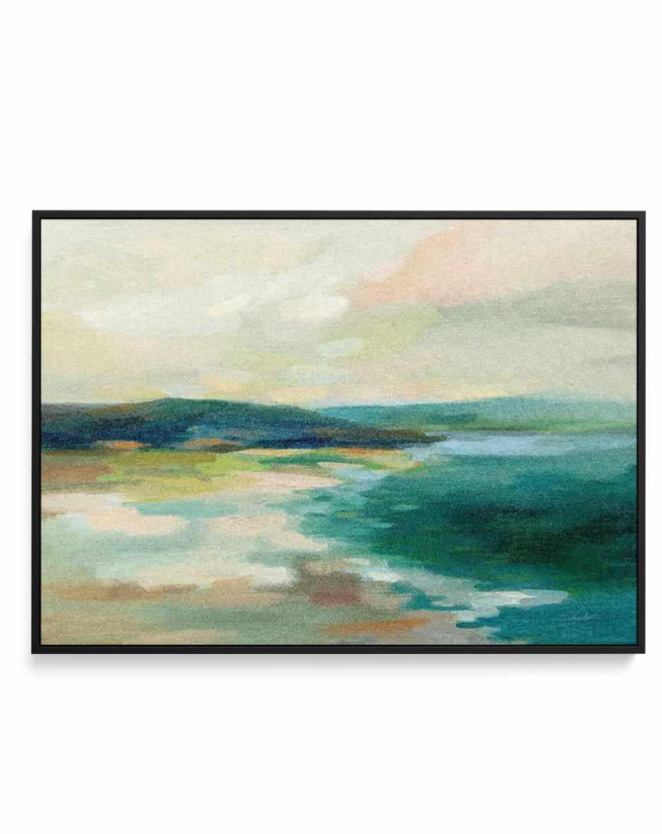 Pastel Lake Crop | Framed Canvas Art Print from Olive et Oriel where you can shop wallpaper and artworks online