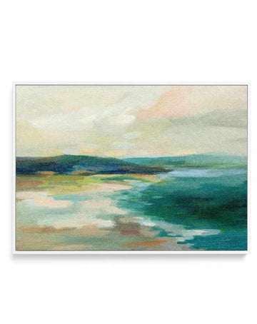 Pastel Lake Crop | Framed Canvas Art Print from Olive et Oriel where you can shop wallpaper and artworks online