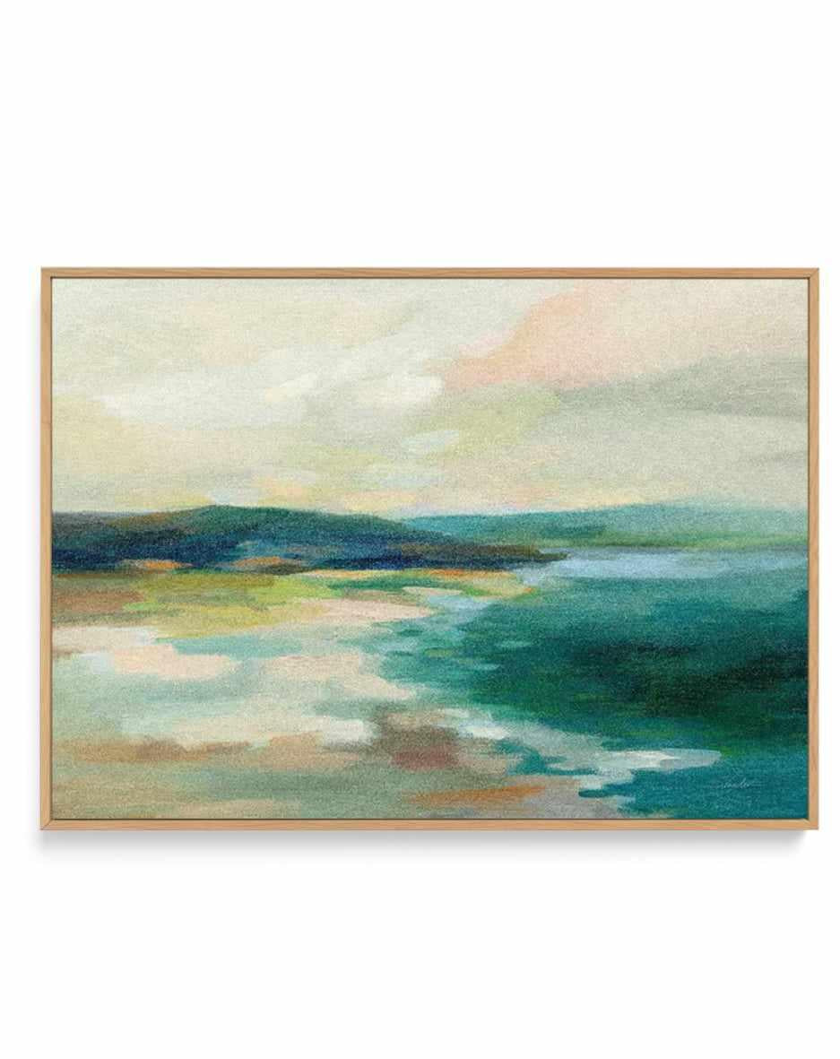 Pastel Lake Crop | Framed Canvas Art Print from Olive et Oriel where you can shop wallpaper and artworks online