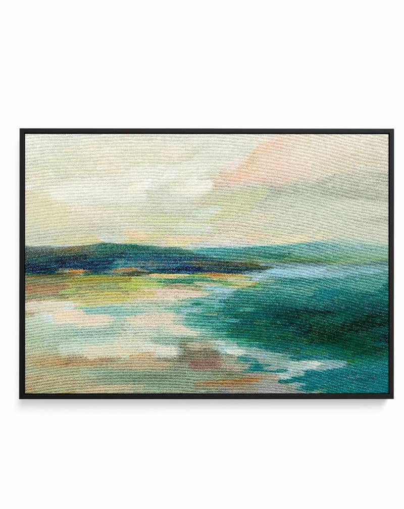 Pastel Lake Crop | Framed Canvas Art Print