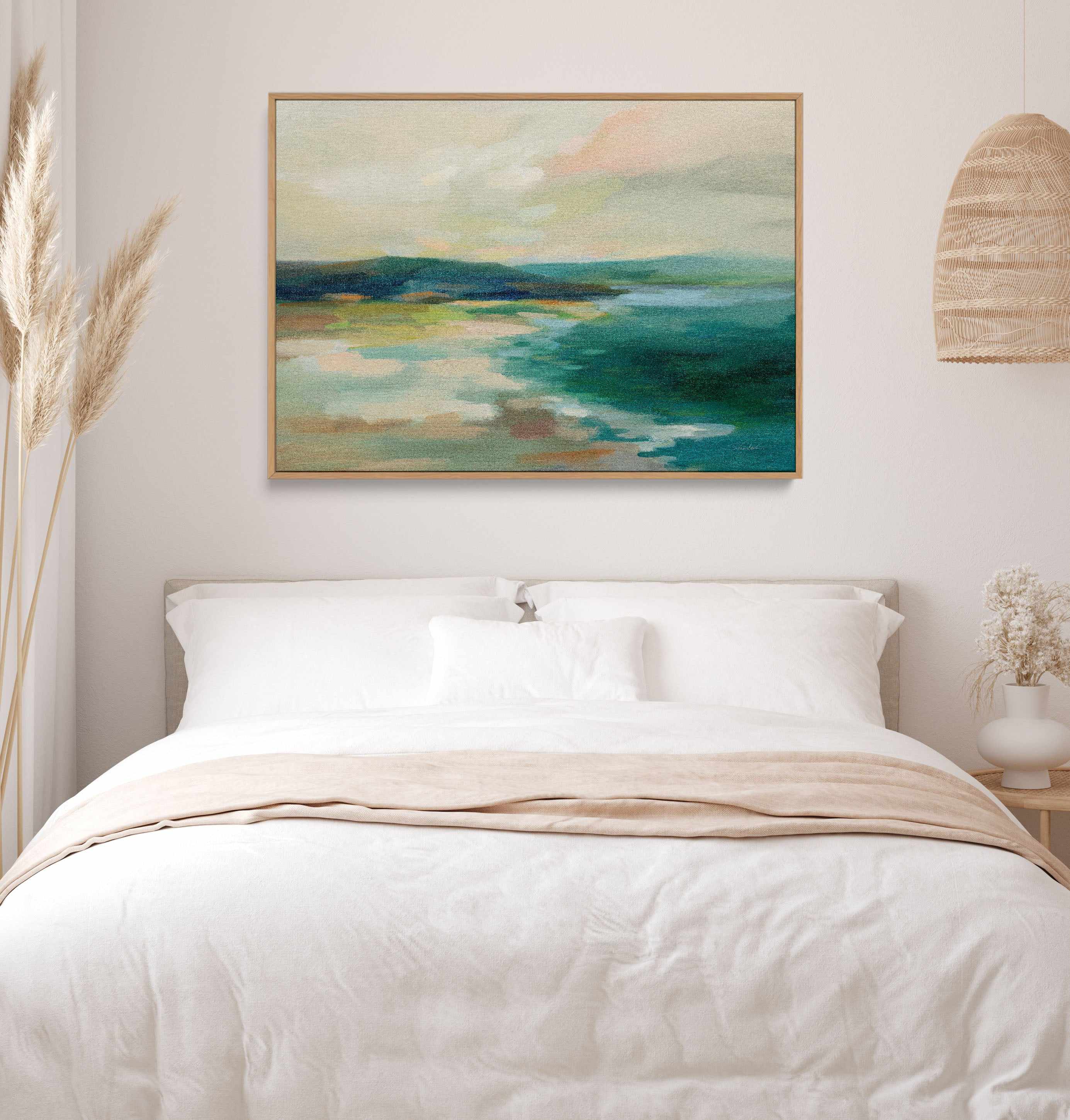 Pastel Lake Crop | Framed Canvas Art Print