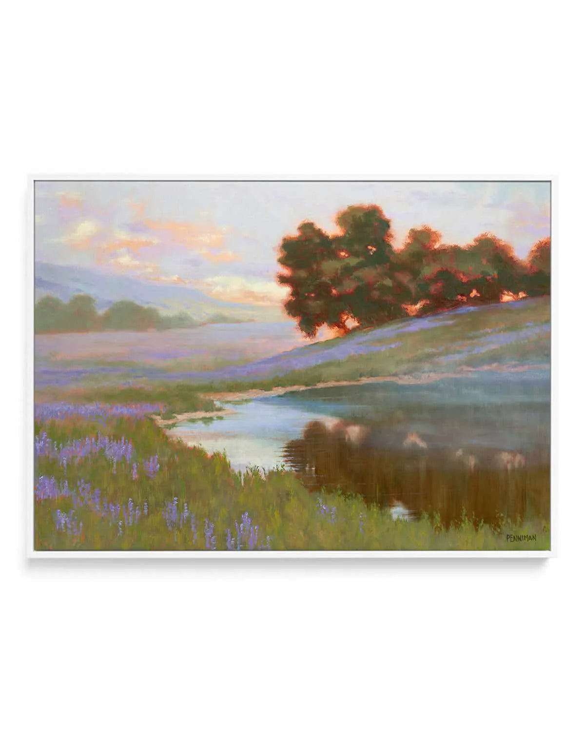 Pastel Lupin by Ed Penniman | Framed Canvas Art Print from Olive et Oriel where you can shop wallpaper and artworks online