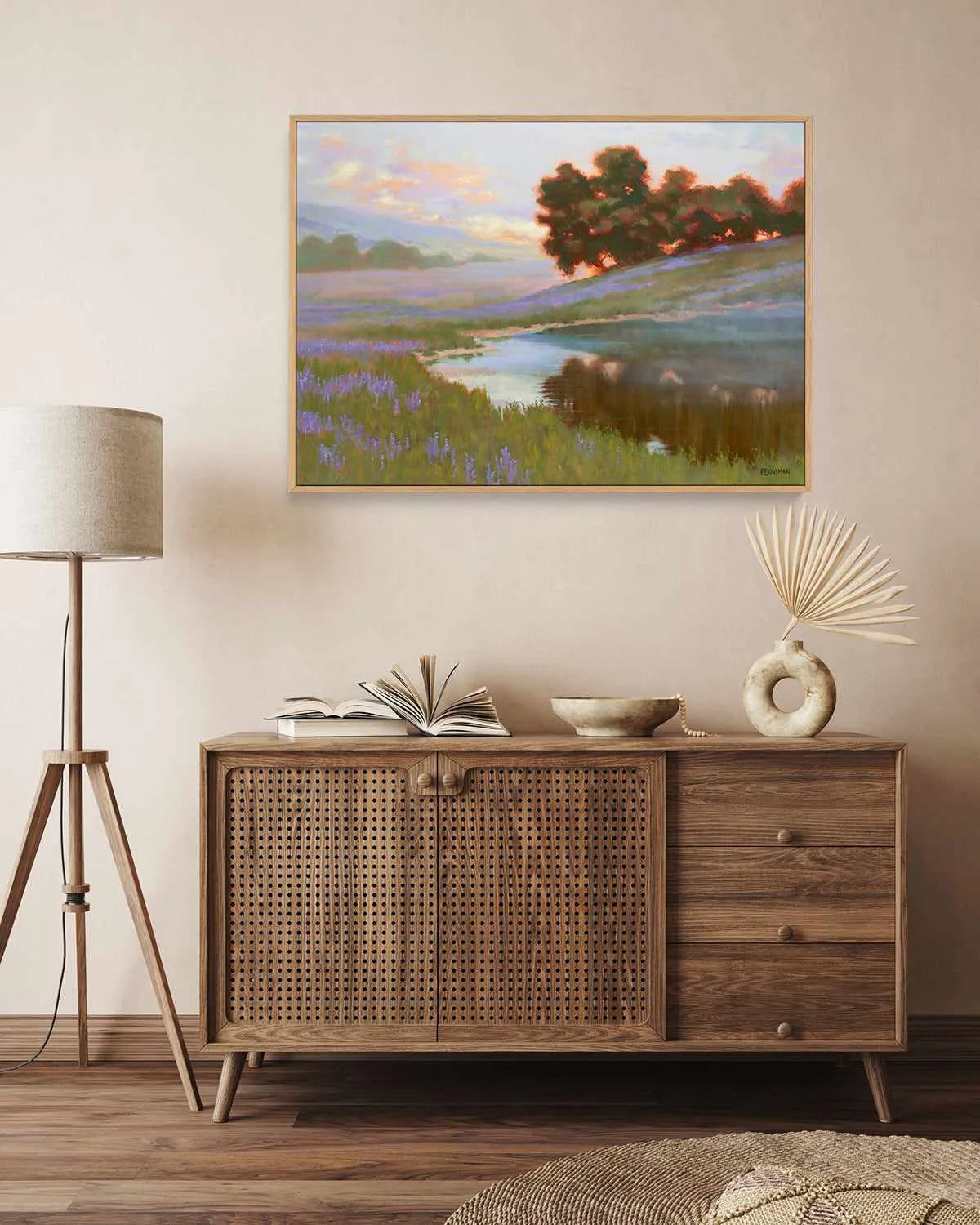 Pastel Lupin by Ed Penniman | Framed Canvas Art Print from Olive et Oriel where you can shop wallpaper and artworks online