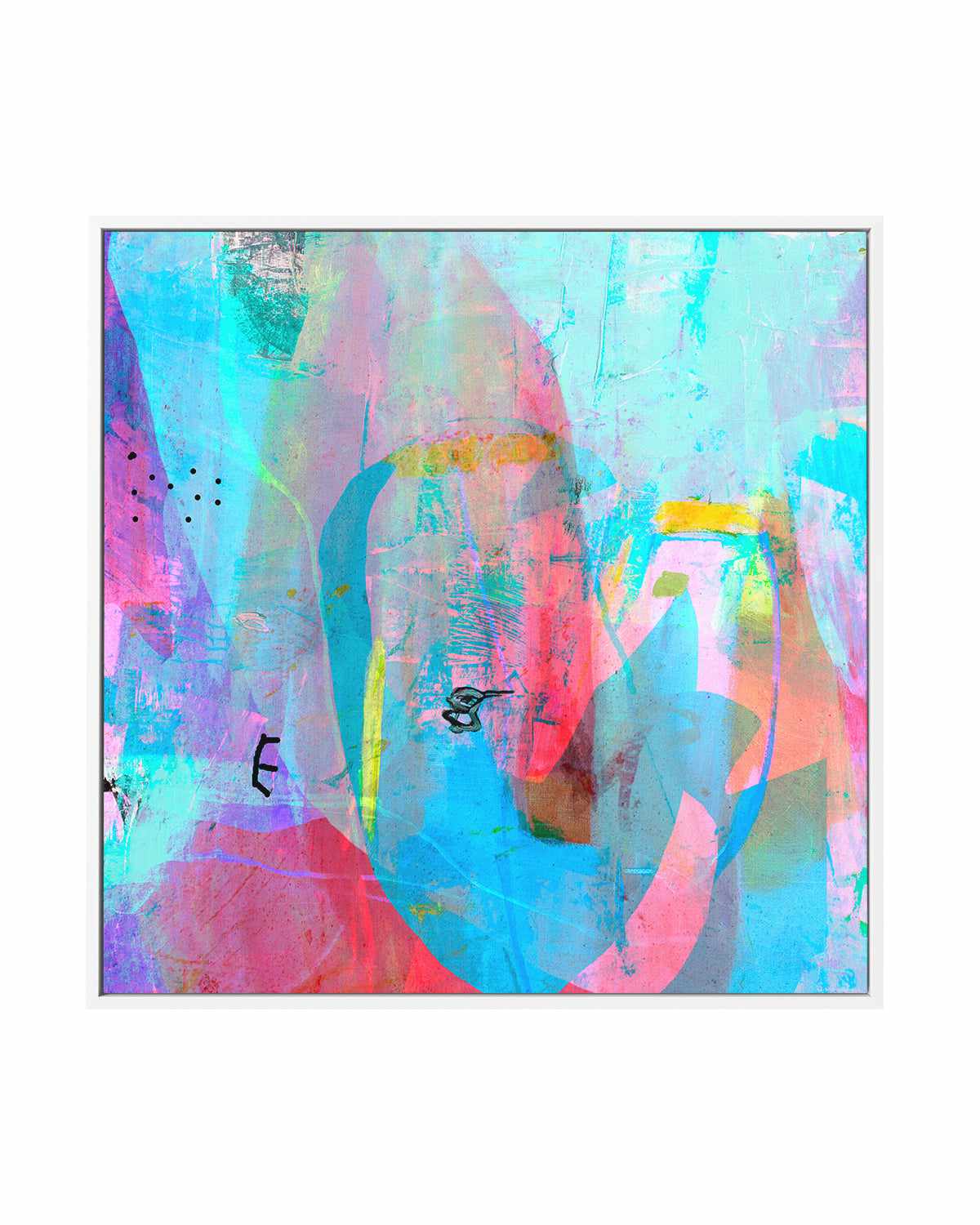 Pastel Neon I by Antonia Tzenova | Framed Canvas Art Print