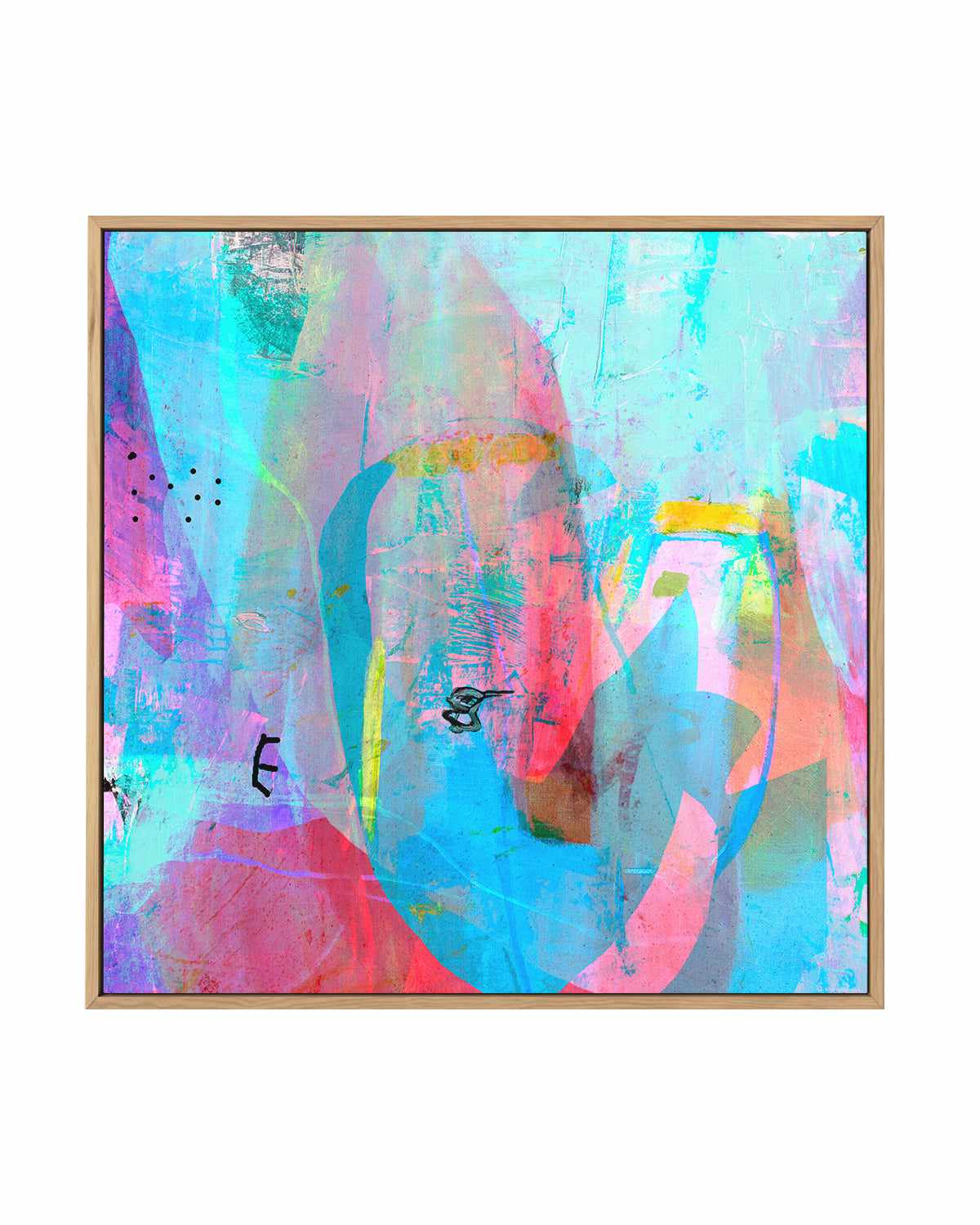 Pastel Neon I by Antonia Tzenova | Framed Canvas Art Print