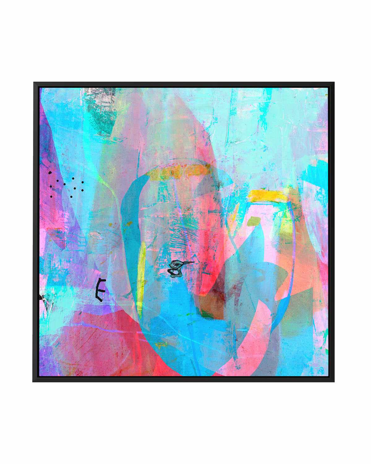 Pastel Neon I by Antonia Tzenova | Framed Canvas Art Print