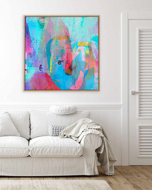 Pastel Neon I by Antonia Tzenova | Framed Canvas Art Print