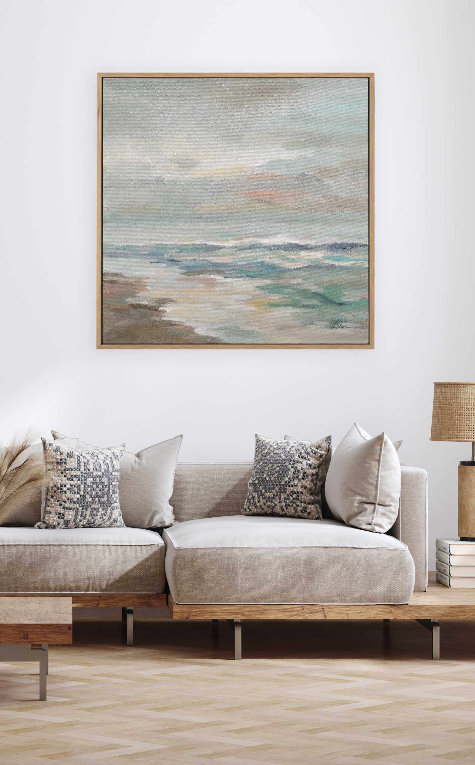 Pastel Tide | Framed Canvas Art Print