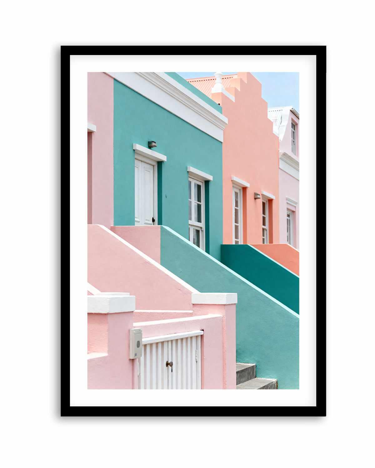 Pastel Villas I | Art Print from Olive et Oriel where you can shop wallpaper and artworks online