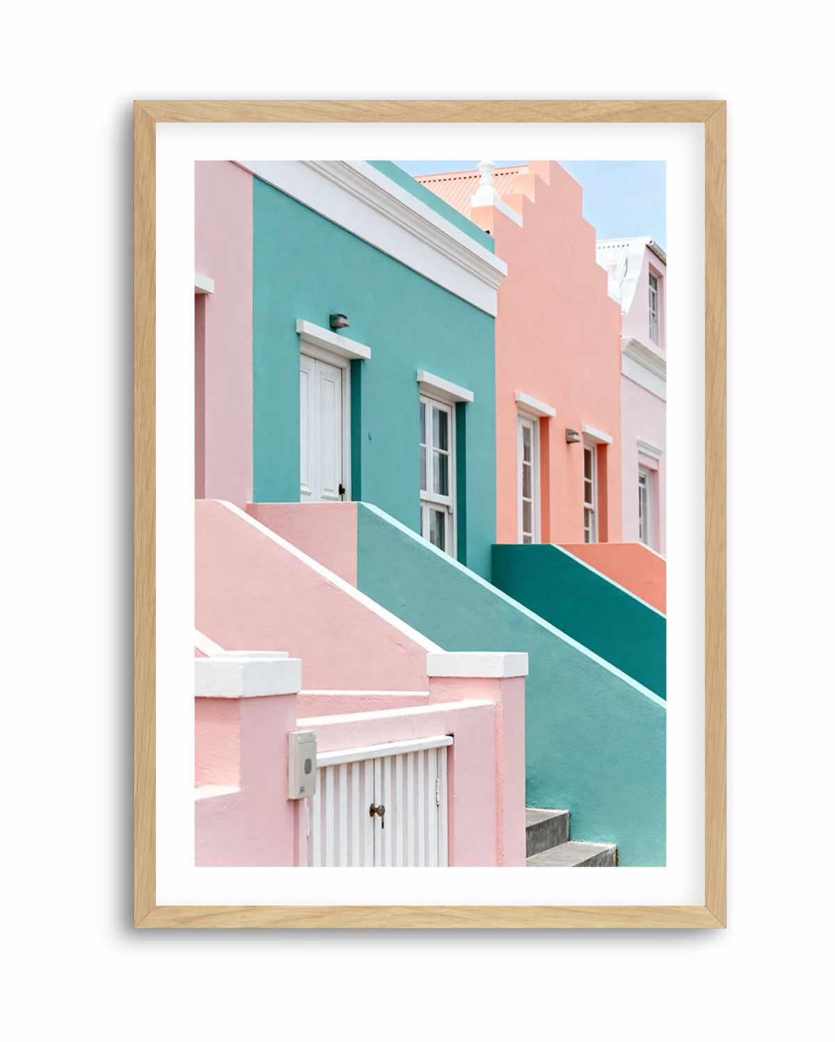 Pastel Villas I | Art Print from Olive et Oriel where you can shop wallpaper and artworks online