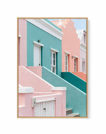Pastel Villas I | Framed Canvas Art Print from Olive et Oriel where you can shop wallpaper and artworks online