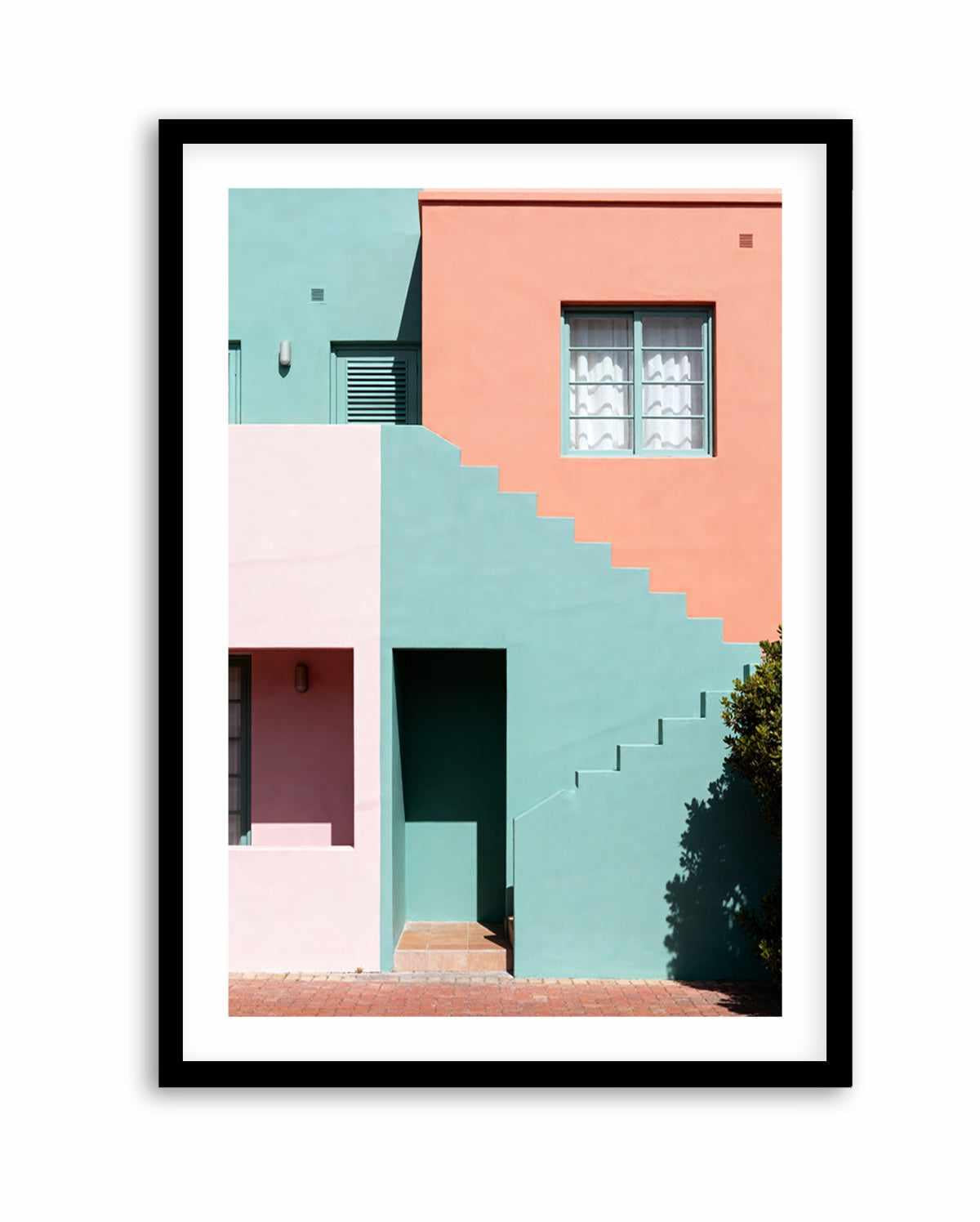 Pastel Villas II | Art Print from Olive et Oriel where you can shop wallpaper and artworks online
