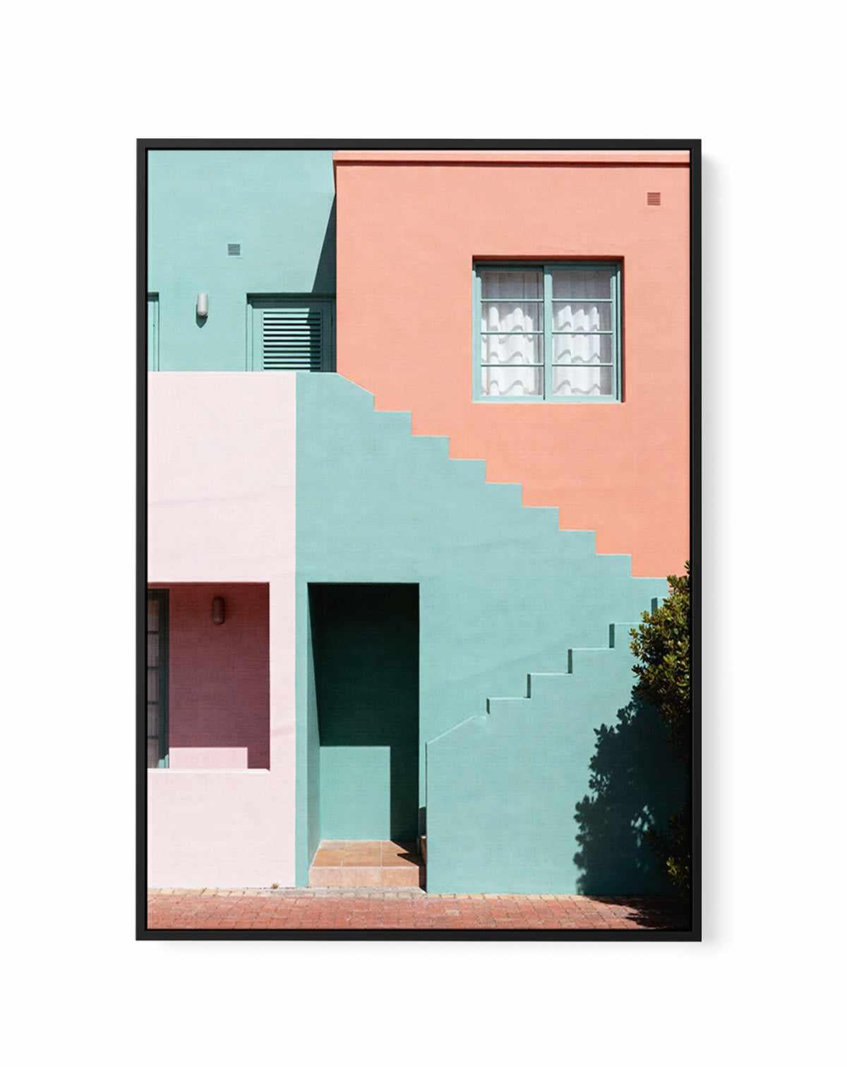 Pastel Villas II | Framed Canvas Art Print from Olive et Oriel where you can shop wallpaper and artworks online