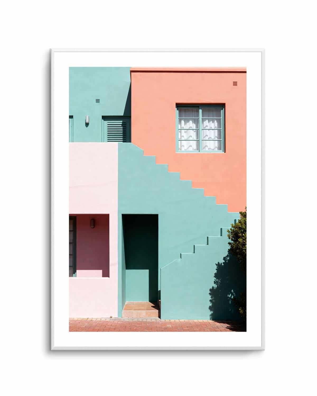 Pastel Villas II | Art Print from Olive et Oriel where you can shop wallpaper and artworks online