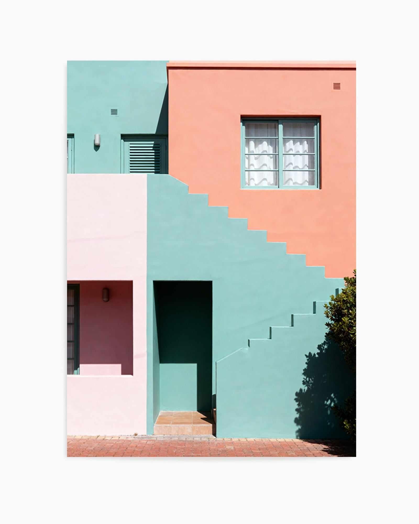 Pastel Villas II | Art Print from Olive et Oriel where you can shop wallpaper and artworks online