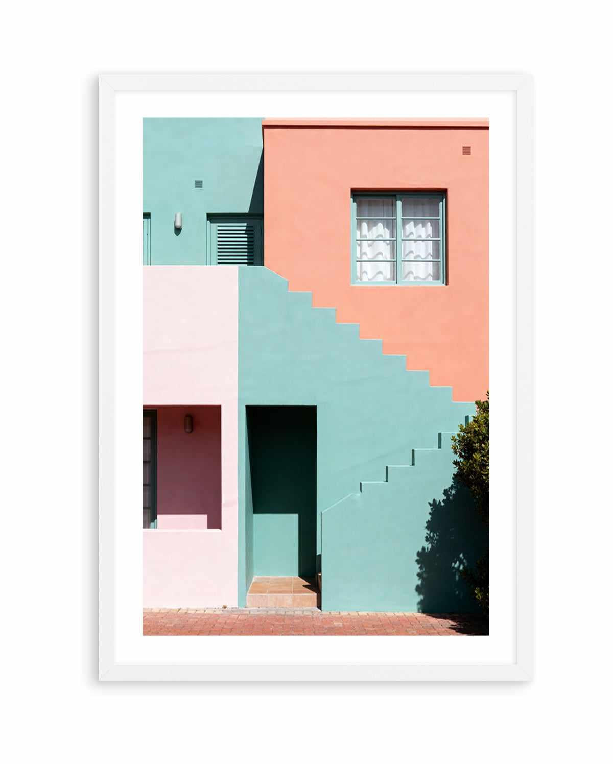 Pastel Villas II | Art Print from Olive et Oriel where you can shop wallpaper and artworks online