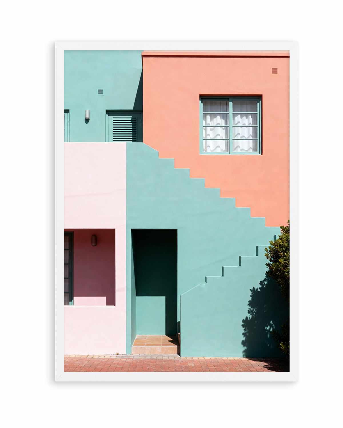 Pastel Villas II | Art Print from Olive et Oriel where you can shop wallpaper and artworks online
