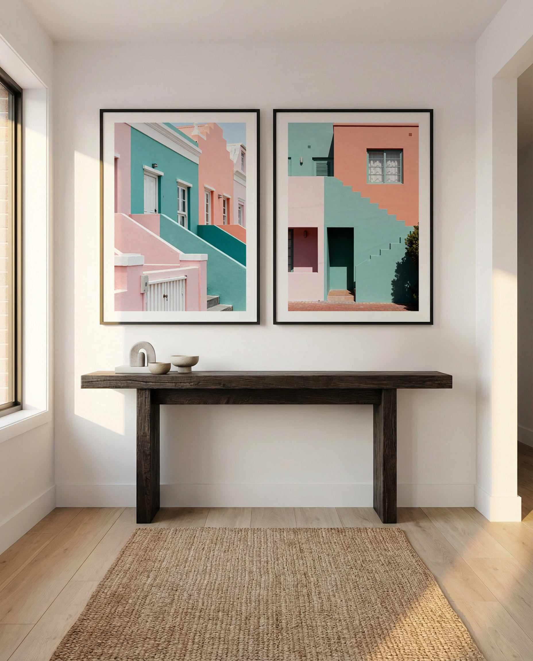 Pastel Villas II | Art Print from Olive et Oriel where you can shop wallpaper and artworks online