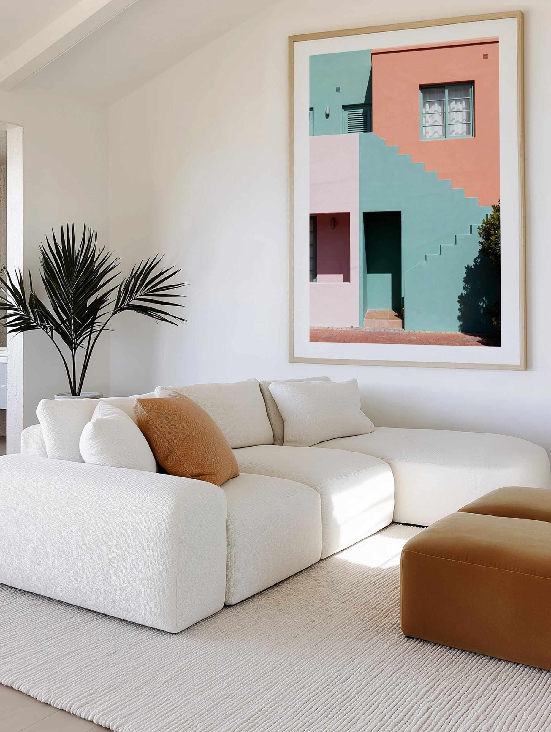 Pastel Villas II | Art Print from Olive et Oriel where you can shop wallpaper and artworks online