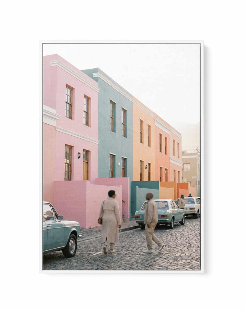 Pastel Villas III | Framed Canvas Art Print from Olive et Oriel where you can shop wallpaper and artworks online