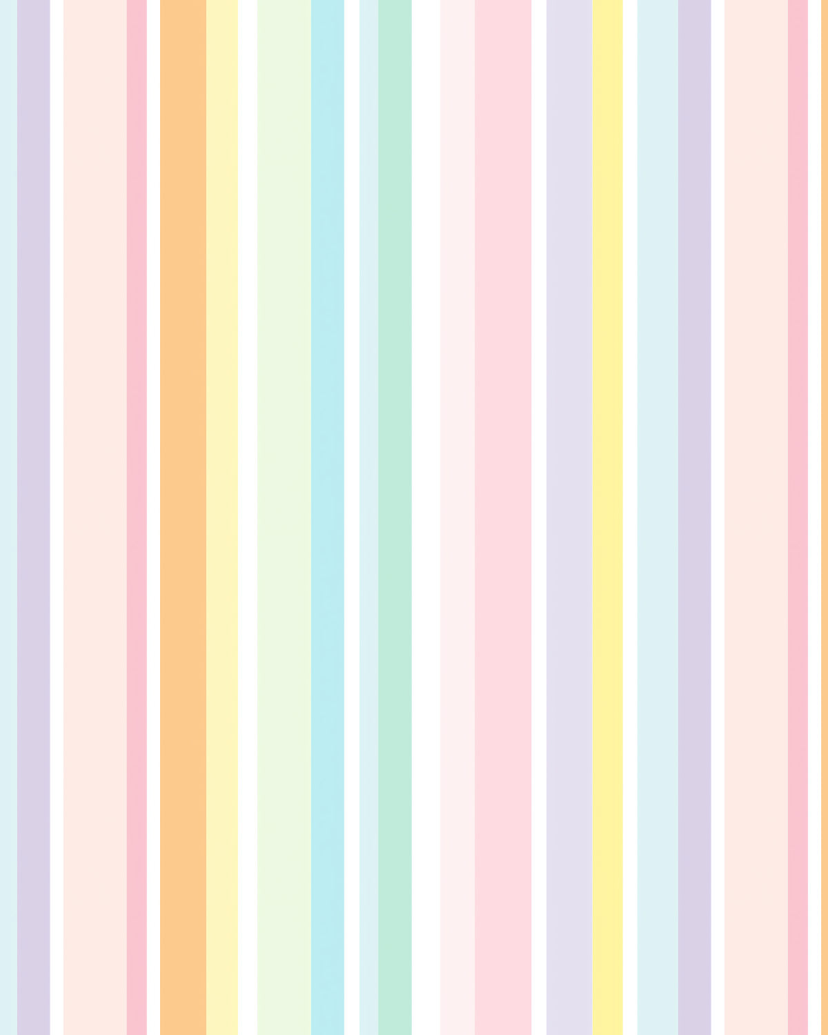 Pastel Rainbow Stripe in Pink & Green Commercial Vinyl Wallpaper