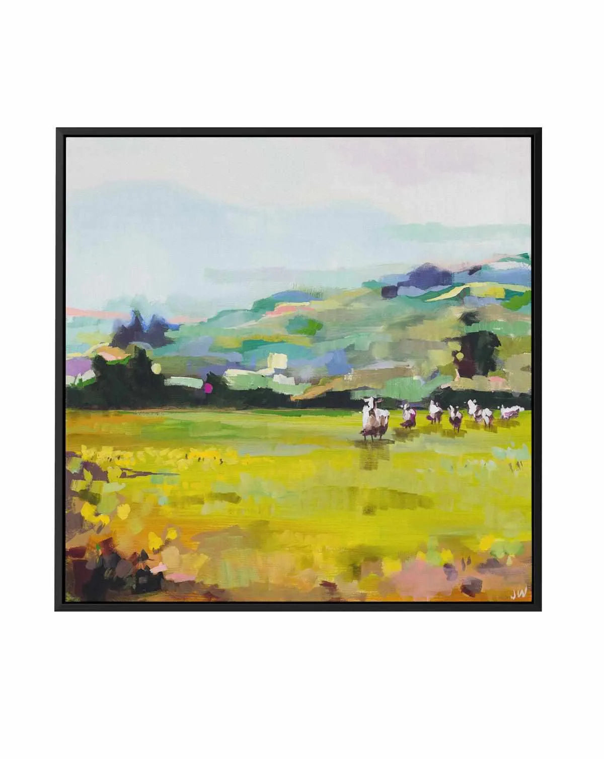 SALE 70x70 Pasture | SQ | Black | Framed Canvas from Olive et Oriel where you can shop wallpaper and artworks online