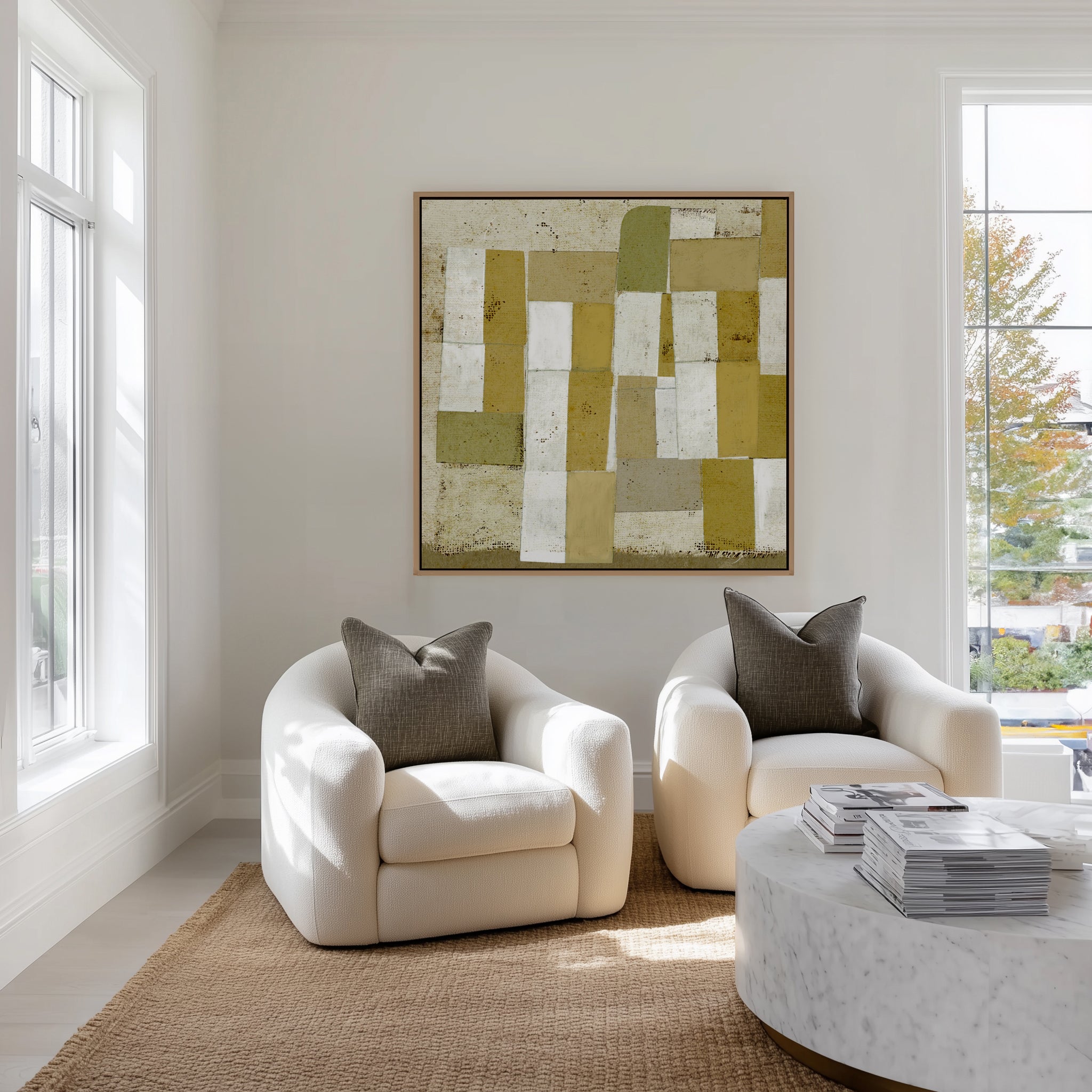 Patchwork 7 by Marco Marella | Framed Canvas Art Print