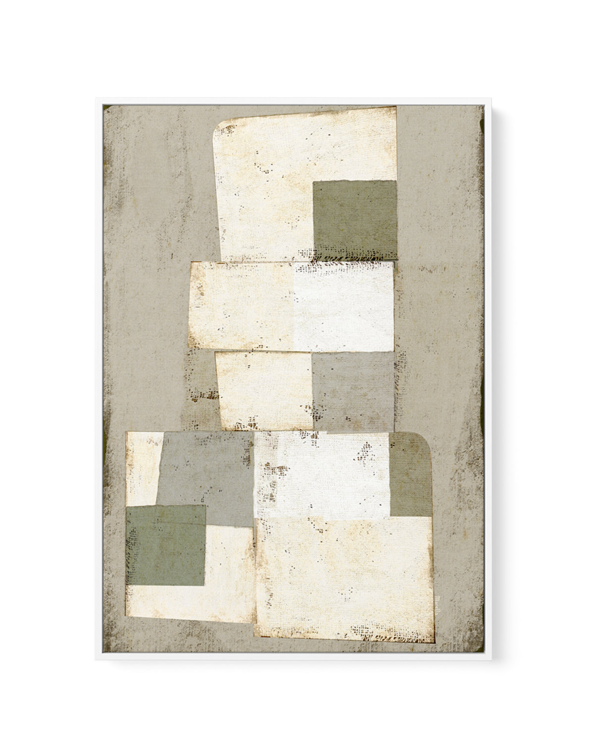 Patchwork Green by Marco Marella | Framed Canvas Art Print