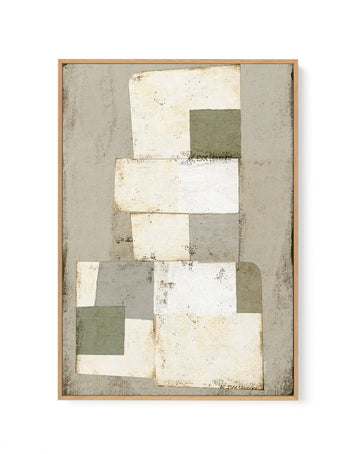 Patchwork Green by Marco Marella | Framed Canvas Wall Art