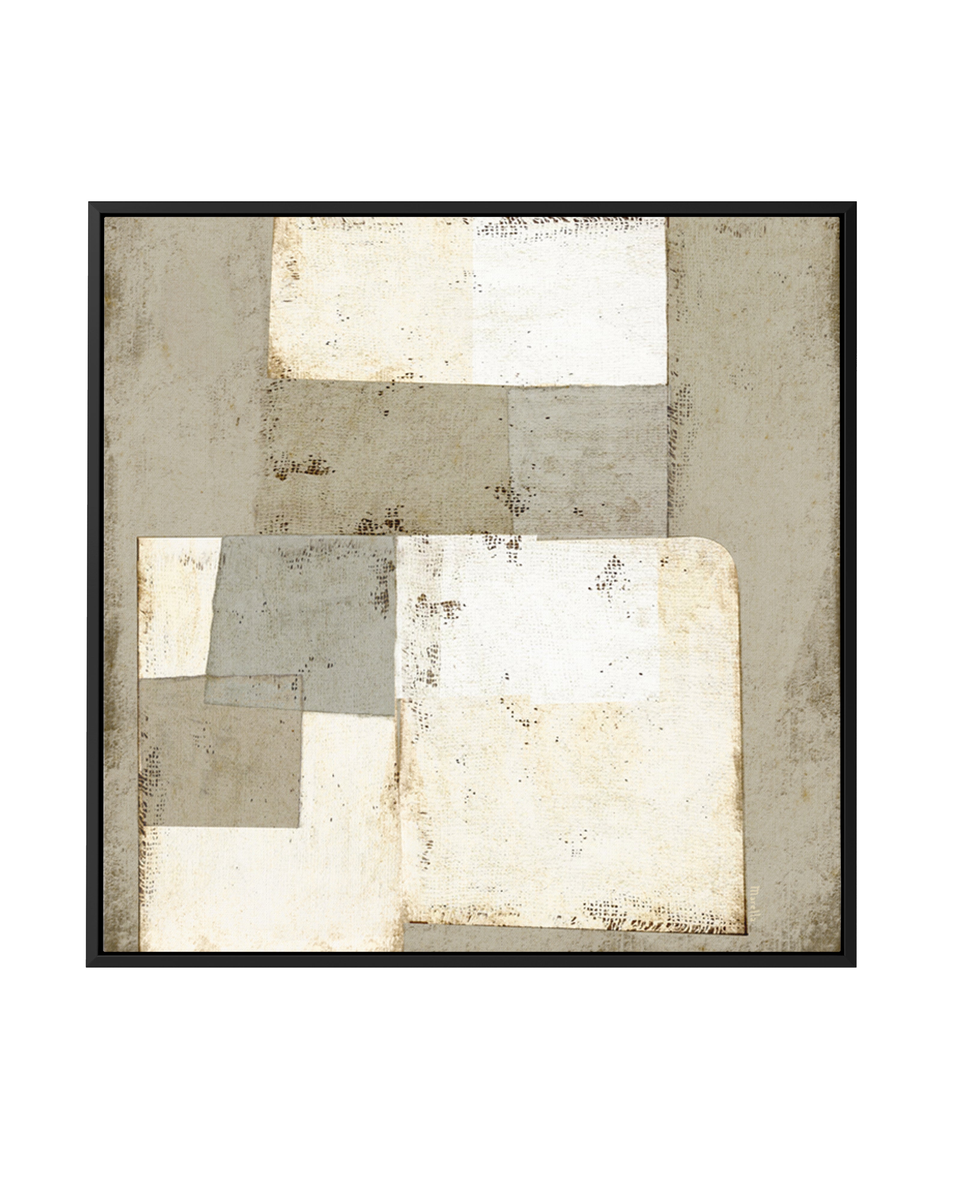 Patchwork Neutrals by Marco Marella | Framed Canvas Art Print