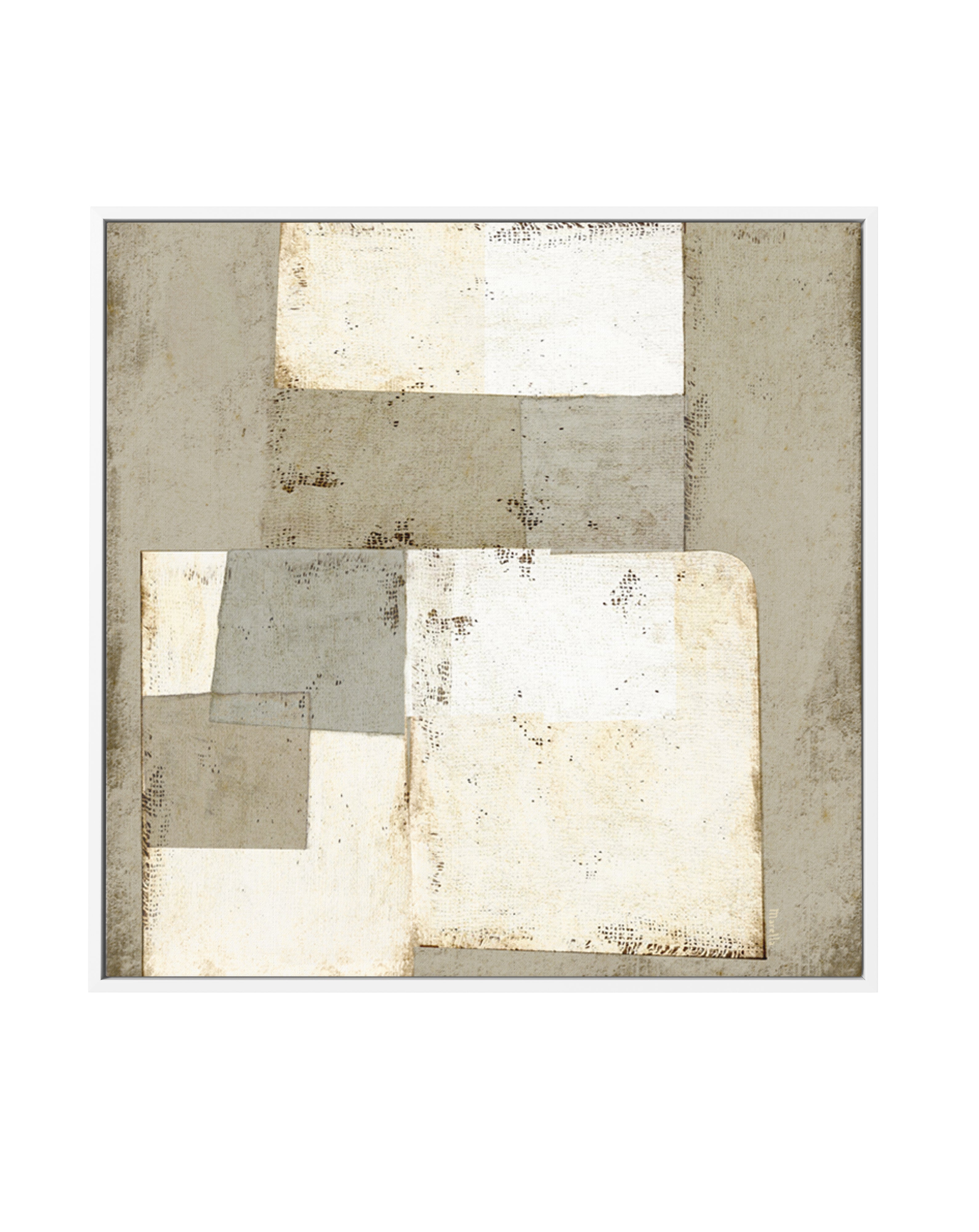 Patchwork Neutrals by Marco Marella | Framed Canvas Art Print