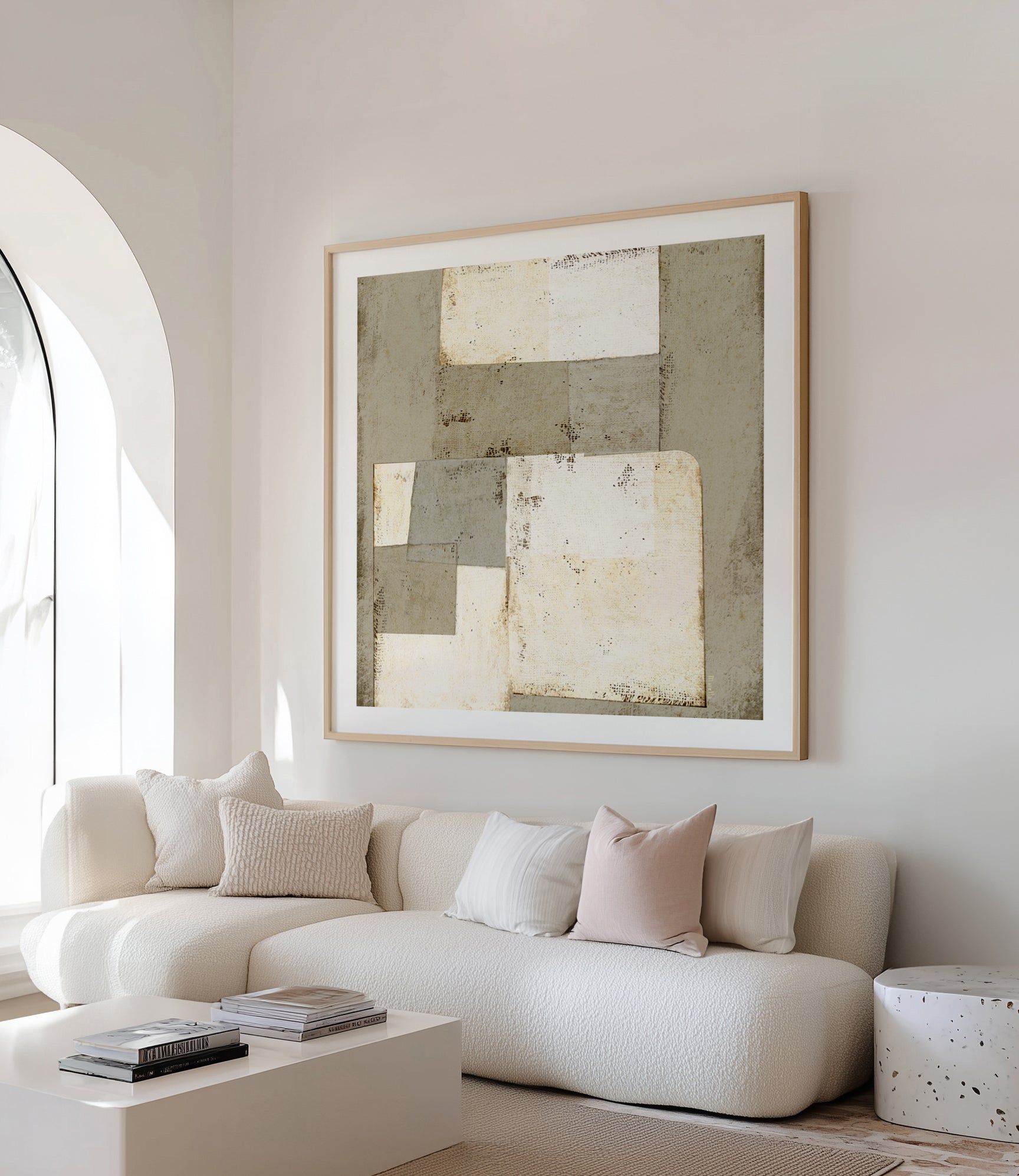 Patchwork Neutrals by Marco Marella | Art Print