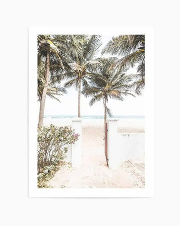 Path to Paradise Art Print green light blue coastal art print